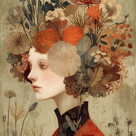 Dromerig portret met gedroogde bloemen in warme herfsttinten van But First Framing