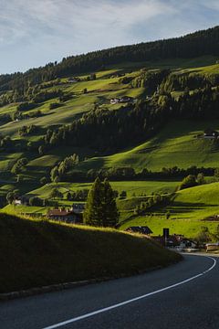 Rolling landscape in the Dolomites at sunset by Colinda van Rees