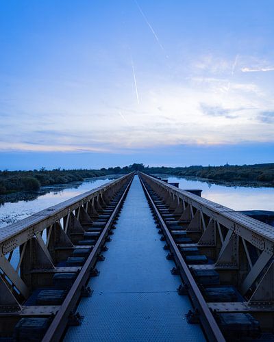 Moerputten Brug Blauwe Zonsondergang 's-Hertogenbosch