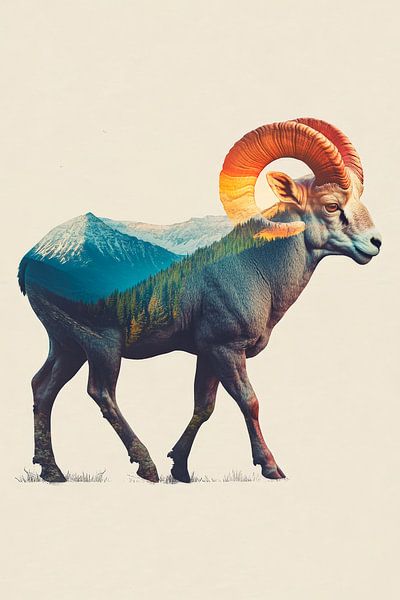 Berglandschaft im Widder von Poster Art Shop