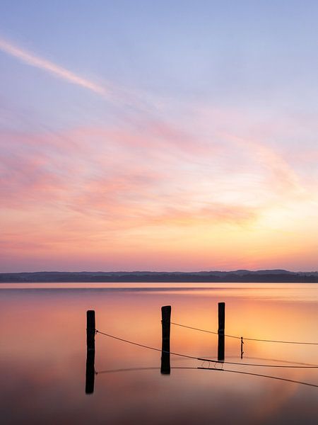 Sunrise at the lake by Nils Steiner