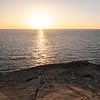Coucher de soleil sur les salines de Xlendi, Gozo sur Ylenia Di Pietra