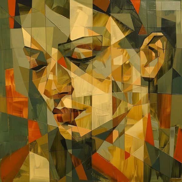 Abstract portrait of a woman by Poster Art Shop