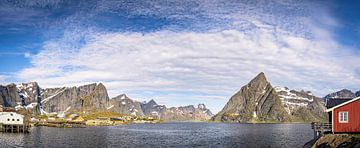 Panorama landschap Lofoten, Noorwegen