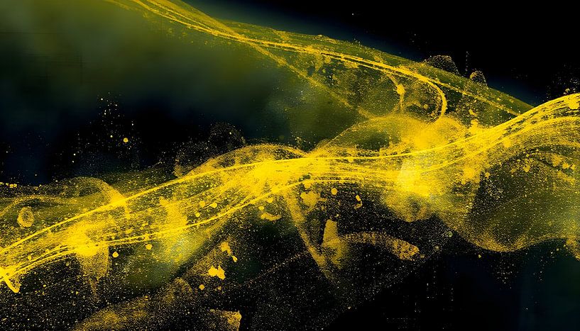 Golden Currents van Rita Tielemans Kunst
