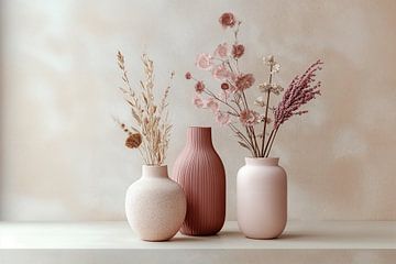 Droogbloemen in Roze Tinten ii van Studio BB