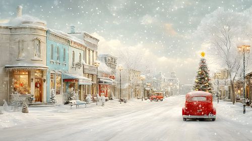 The Christmas tree in the winter city