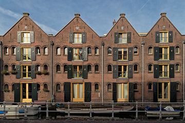 Oude kaaspakhuizen in Alkmaar