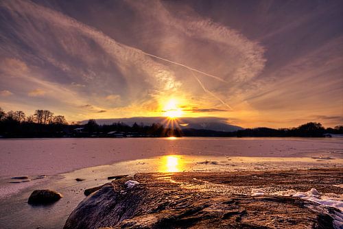 Zonnester aan de Staffelsee