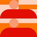 Funky retro geometric 5. Modern abstract art in bright colors. by Dina Dankers thumbnail