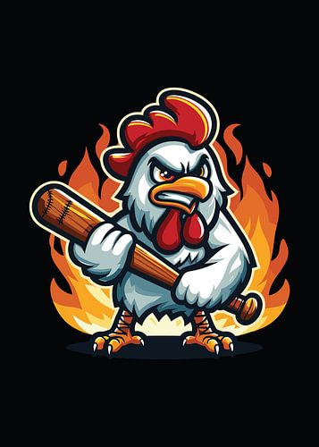 Baseball Chiken Feuer