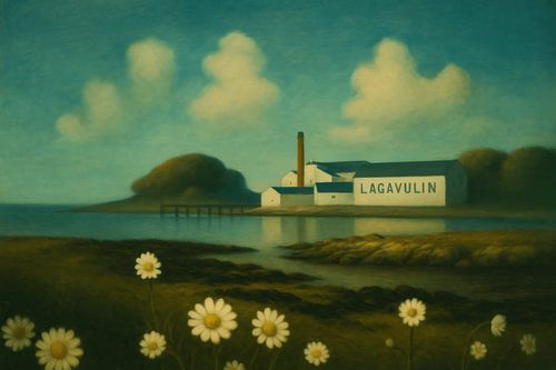 Margrieten en whisky, een zomerbeeld van Lagavulin