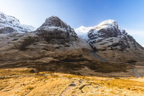 The Three Sisters mountain range Glencoe Scotland