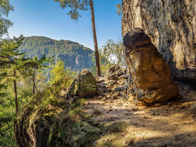Pechofenstein, Sächsische Schweiz - Felsterrasse &amp;  Kleiner Winterberg von Pixelwerk