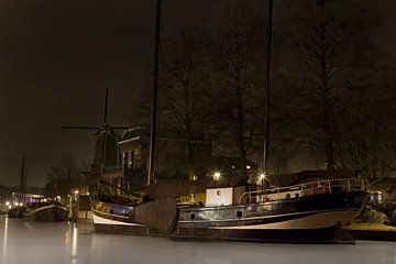 Der alte Hafen von Gouda im Winter. von Eus Driessen