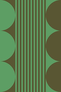 Kollektion mit kräftigen Farben und Streifen. Olive und Grün Nr. 9 von Dina Dankers