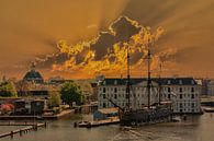 Coucher de soleil, Amsterdam, Pays-Bas par Maarten Kost Aperçu