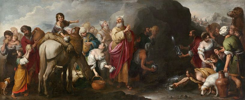 Bolome Esteban Murillo,Mozes en het water van de rots van Horeb van finemasterpiece