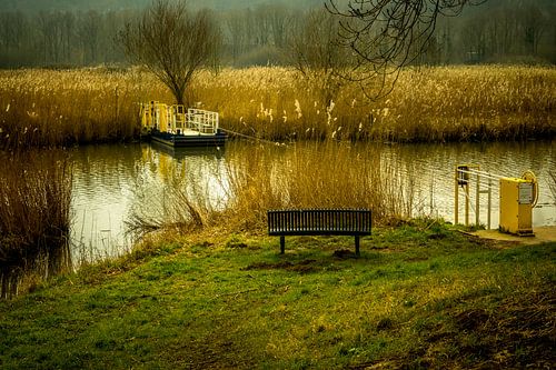 Het Persingense Veer in de Ooijpolder bij Nijmegen van Maerten Prins