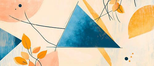 Geometrische harmonie in zachte kleuren