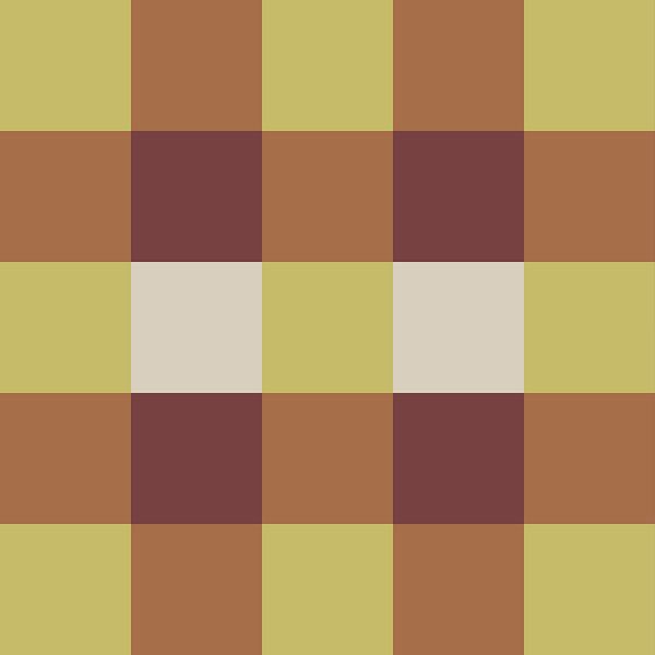 Minimalist geometric design in terracotta and green by Dina Dankers