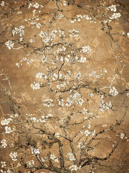 Tableau de fleurs d'amandier or Vincent van Gogh par Evavisser