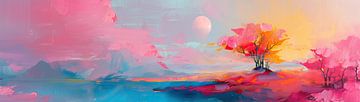 Neon Landscape | Chroma Solitude sur Kunst Kriebels