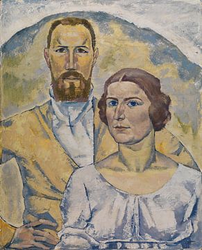 August Babberger - Zelfportret van de kunstenaar met zijn vrouw van Peter Balan