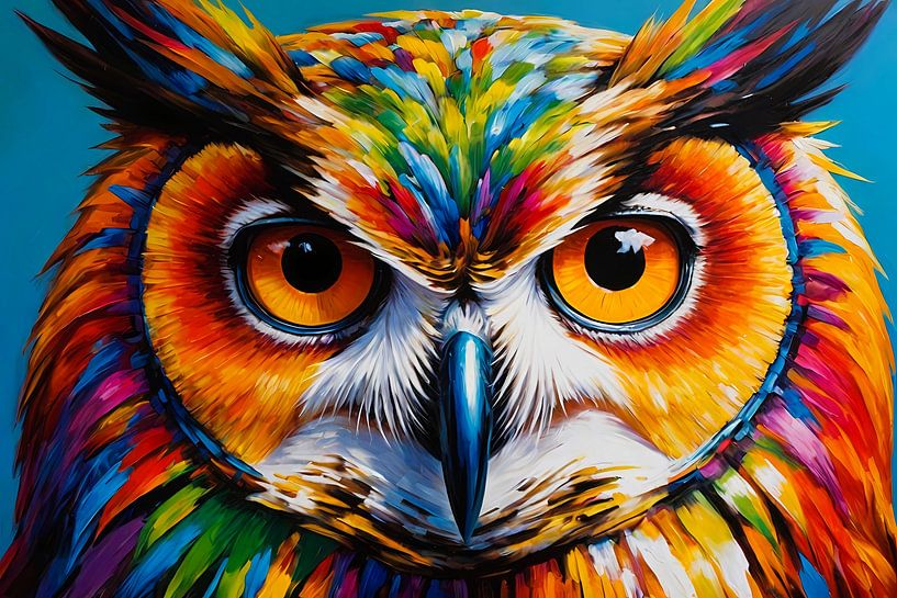 La beauté colorée d'un hibou par Art & Soul Creations
