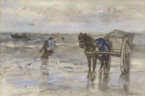 Muschelfischer am Strand - Jacob Maris