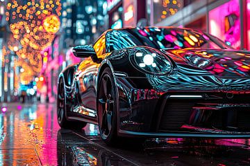 Zwarte Porsche 911 GT 3 van PixelPrestige