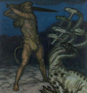 Franz von Stuck - Hercules en de Hydra (1915) van Peter Balan