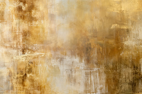 Gold Abstract Painting – Elegant Living Room