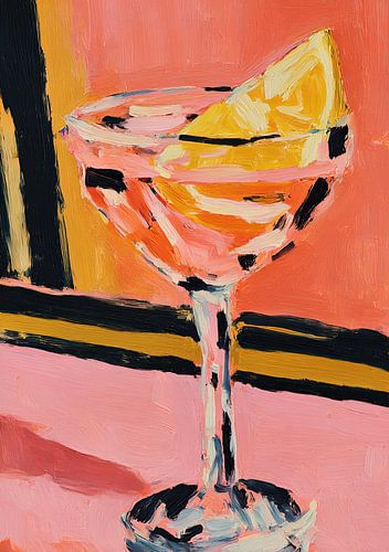 Cocktail with a slice of lemon by Niklas Maximilian
