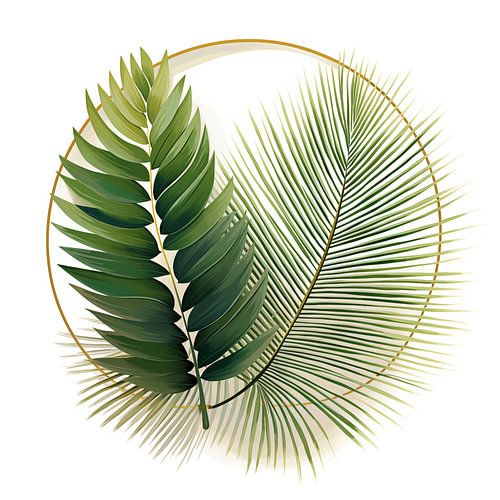 Salie Groen Boho Abstract
