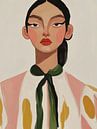 Modern portrait in pastel colours by Carla Van Iersel thumbnail