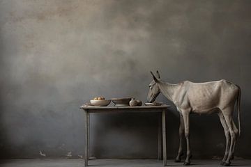 Poésie sauvage : une danse de la nature et de la culture avec la gazelle grise sur Karina Brouwer
