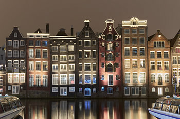 Damrak On a Foggy Lockdown Night