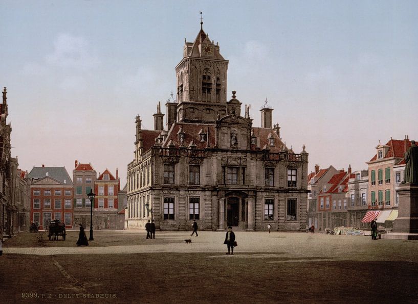 City hall, Delft by Vintage Afbeeldingen