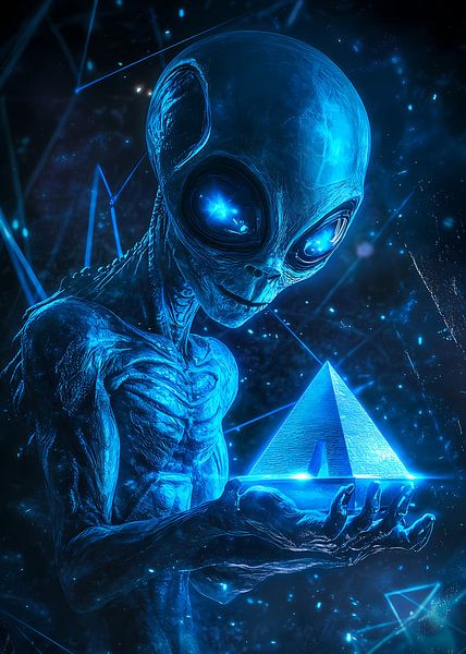 Mystère Alien Bleu – Créateur de la Pyramide par HyggeHavn