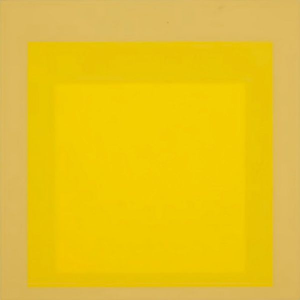 Josef Albers - Hommage an das Quadrat, gelb, hohe Auflösung von Vivanne
