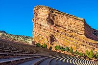 Leere Tribünen in Red Rocks.