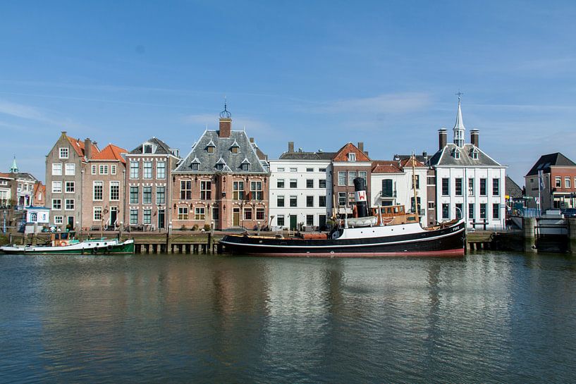 Maassluis City Hall quay by Hans Blommestijn