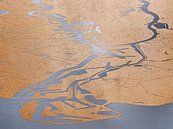 Havenkaart Rotterdam - papier op staal van Frans Blok thumbnail