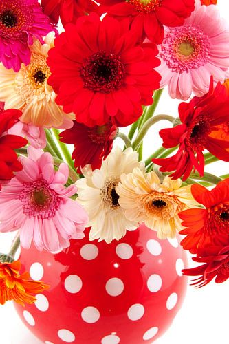 Detail Gerbera's in vaas