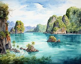 Indonesia Views by Abstract Painting