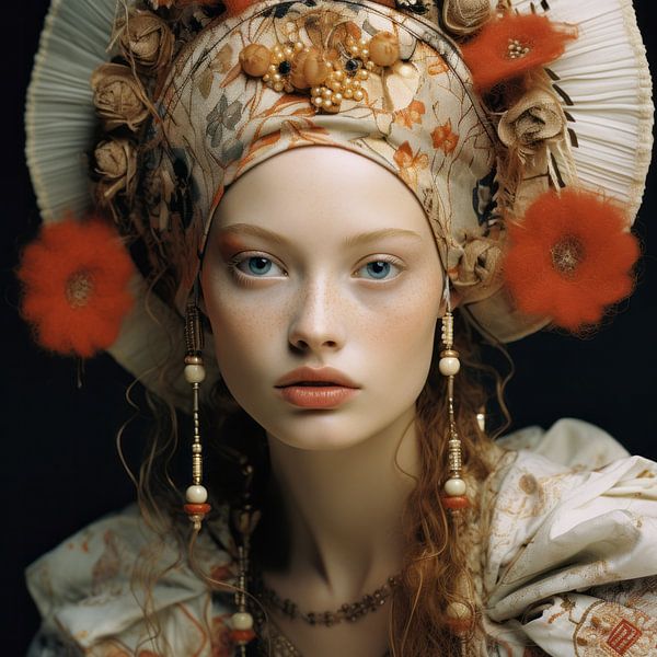 Unique portrait in neoclassical style by Carla Van Iersel