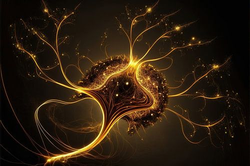 Abstracte kunst: Welvarende Gouden Connecties