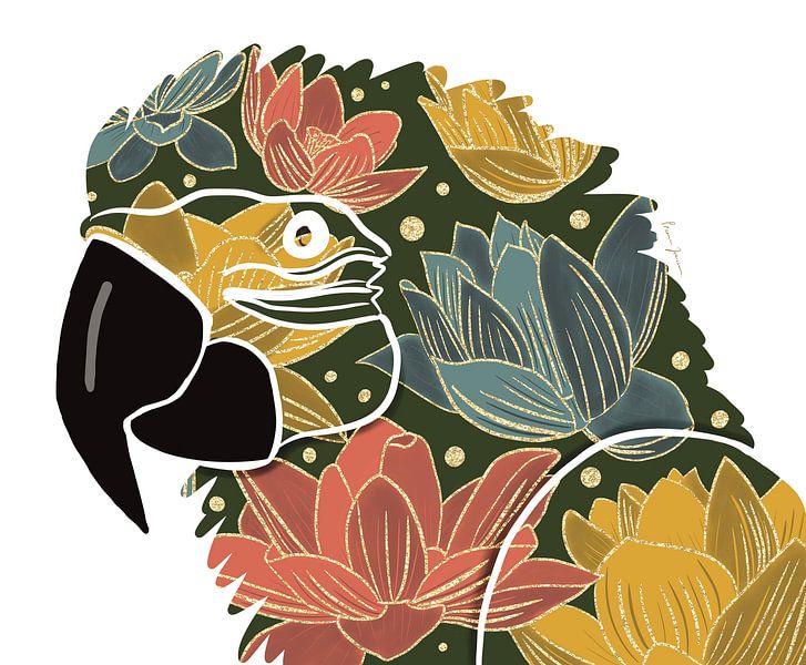 Lotus parrot by Creations by Prema
