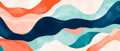 Abstract waves in soft colours